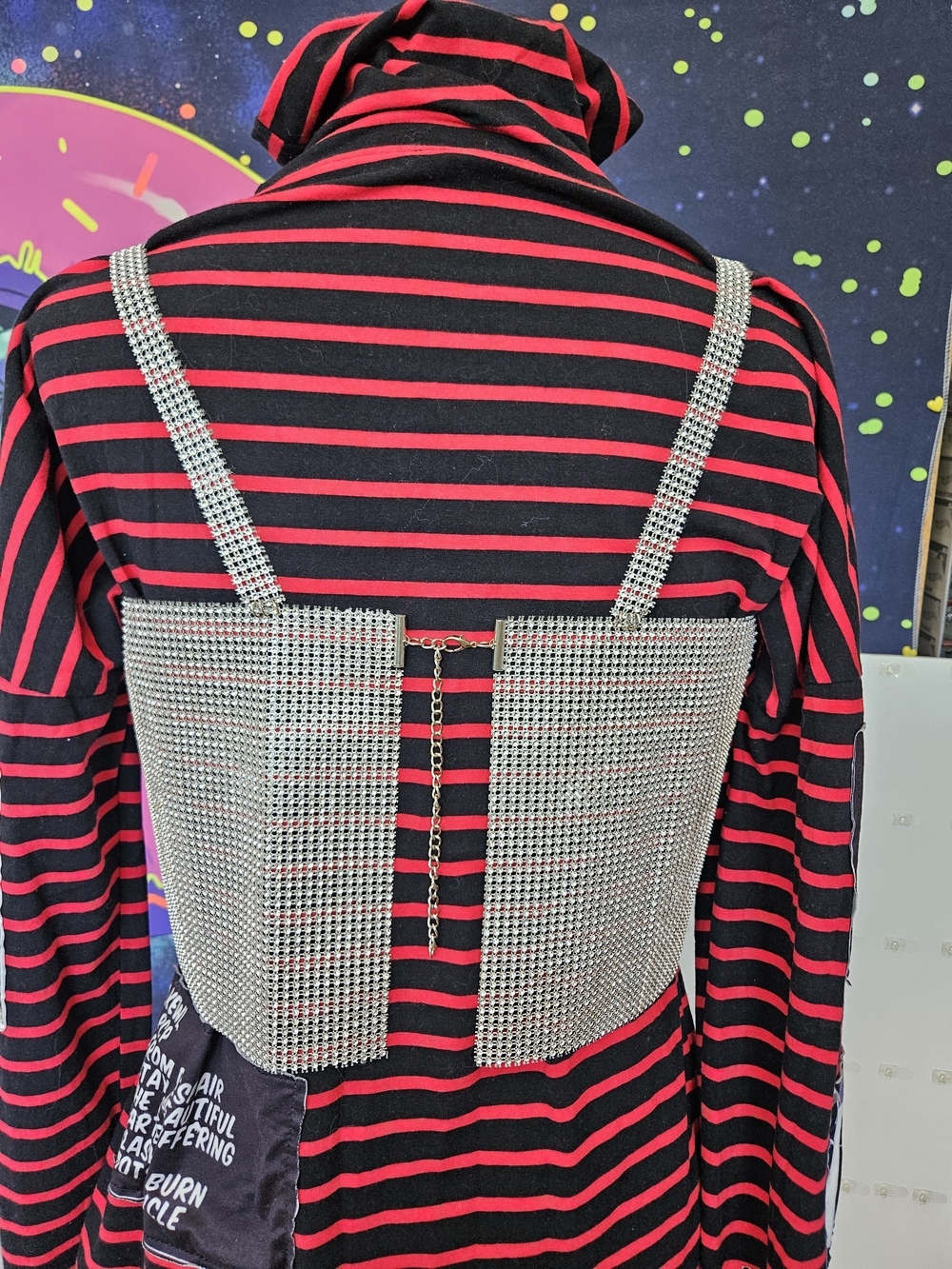Silver Rhinestone Mesh Crop Layer - Picture 5 of 6